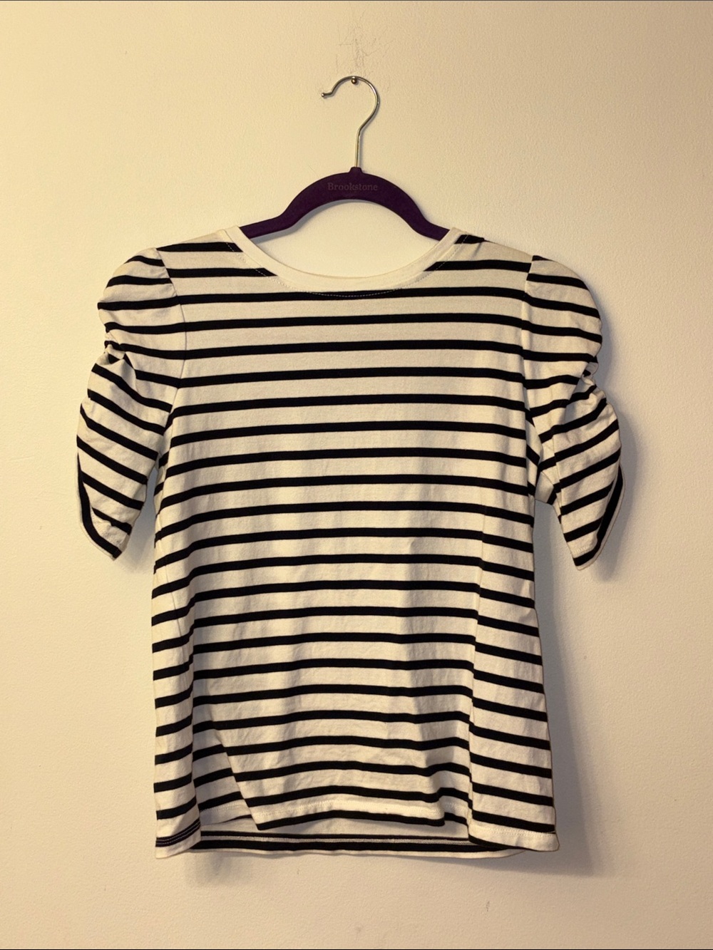 Kate Spade Striped Puckered Sleeve Shirt